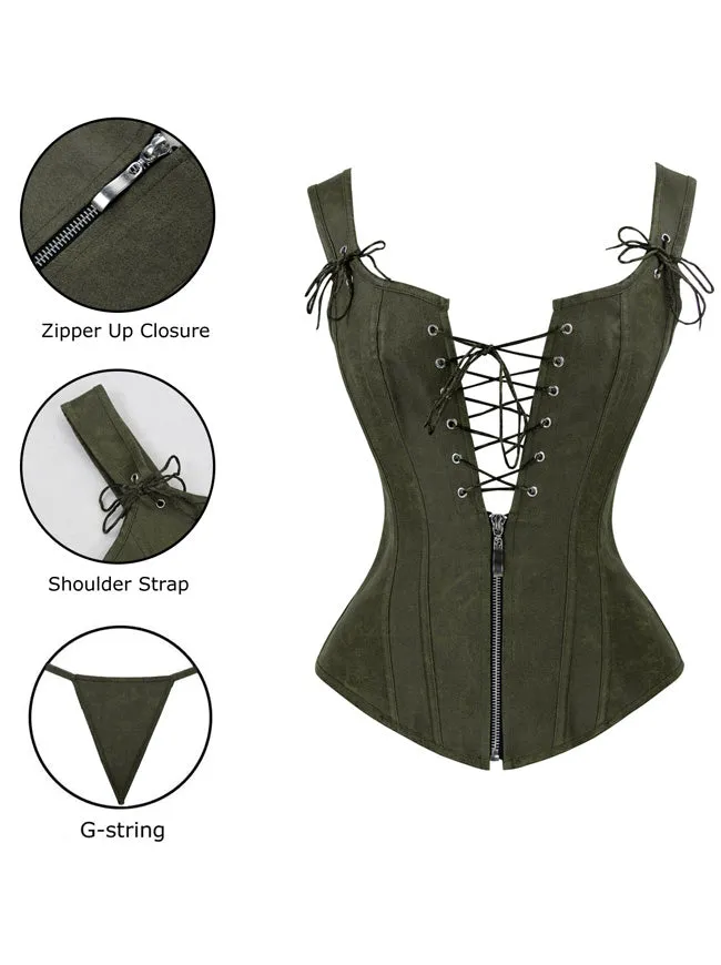 Renaissance Vintage Bustier Korsett Top mit Schnürung