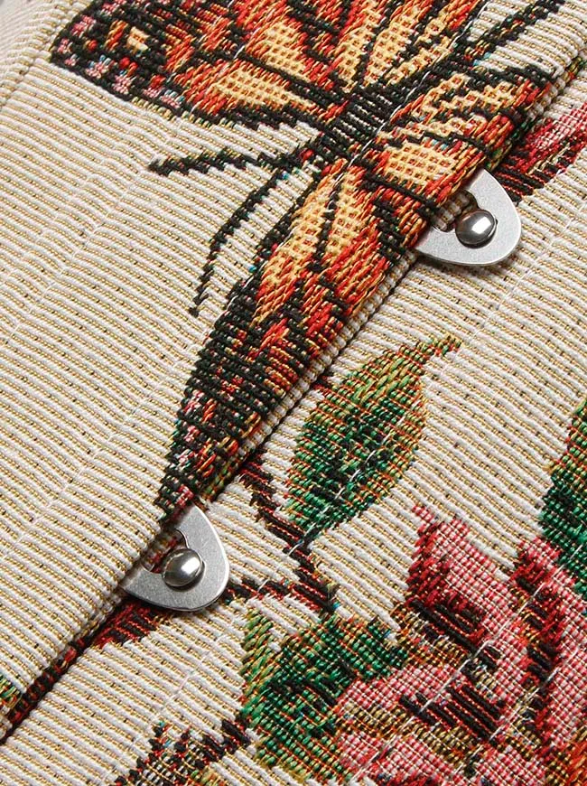 Trägerloses Bustier-Korsett-Crop-Top im Vintage-Retro-Stil mit Blumenmuster