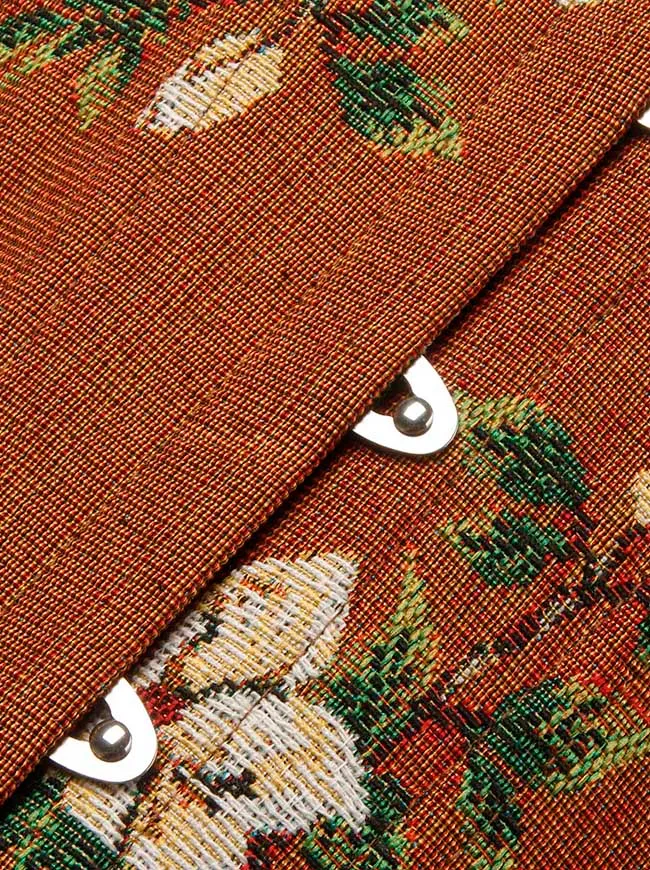 Trägerloses Bustier-Korsett-Crop-Top im Vintage-Retro-Stil mit Blumenmuster
