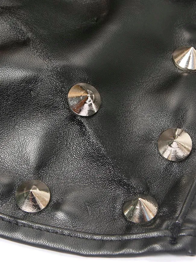 Steampunk Gothic Kostüm PU Leder Bolero Schulterpanzer mit Ketten