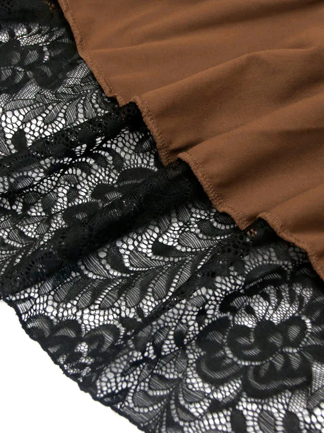 Steampunk Victorian Gothic Lace Trim Rüschen High Low Rock