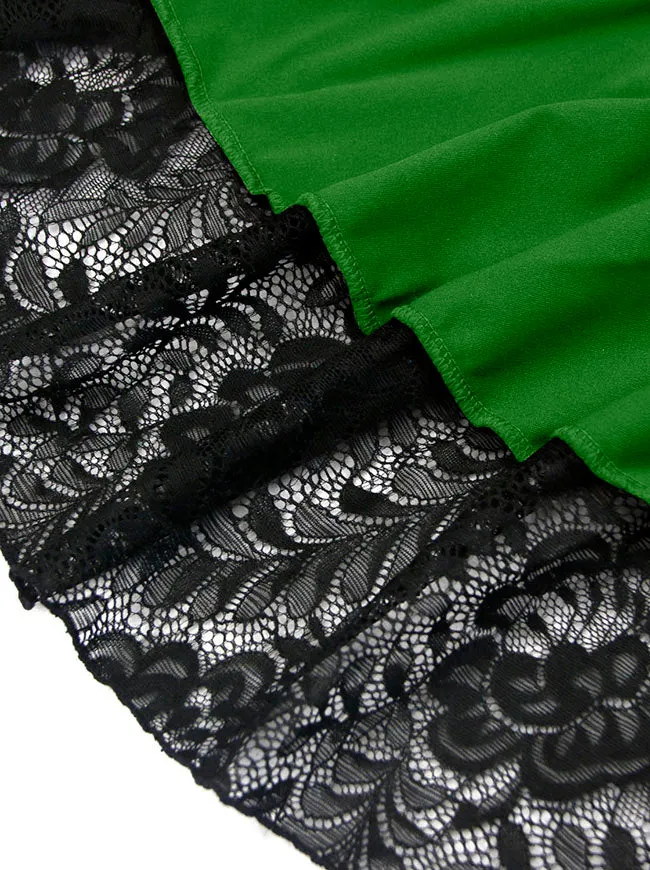 Steampunk Victorian Gothic Lace Trim Rüschen High Low Rock