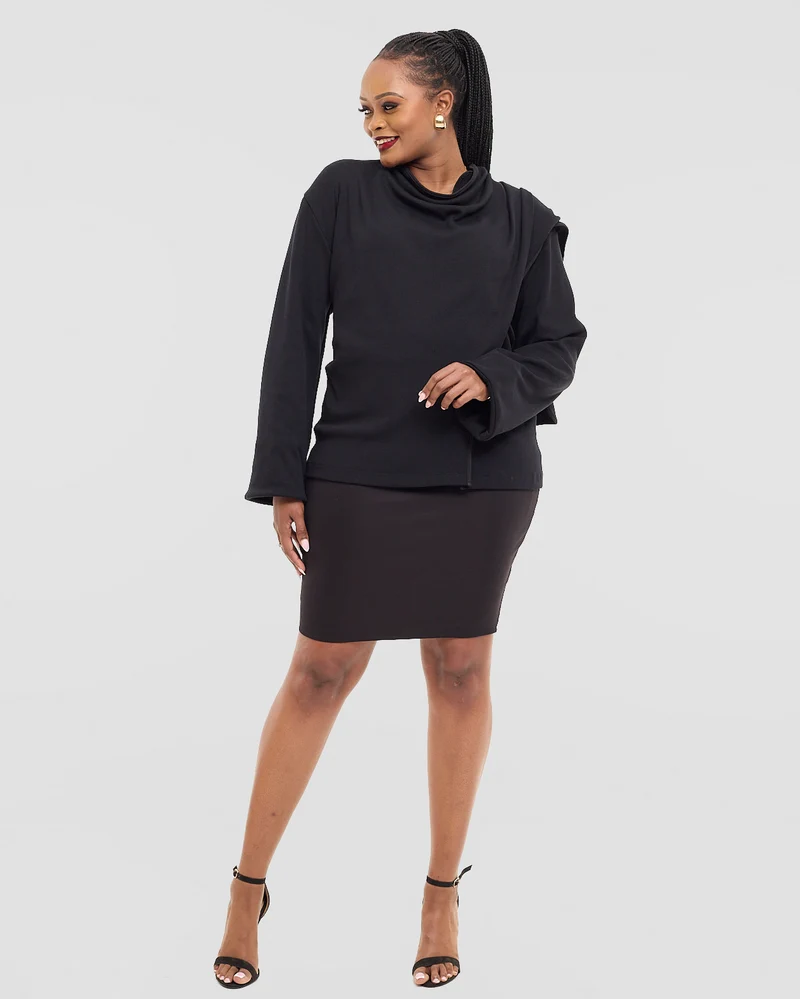 SMASH Element Vector Asymnetric Cardigan - Black