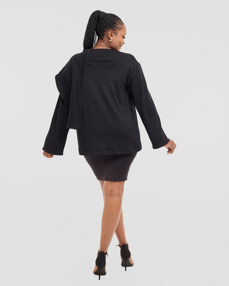 SMASH Element Vector Asymnetric Cardigan - Black