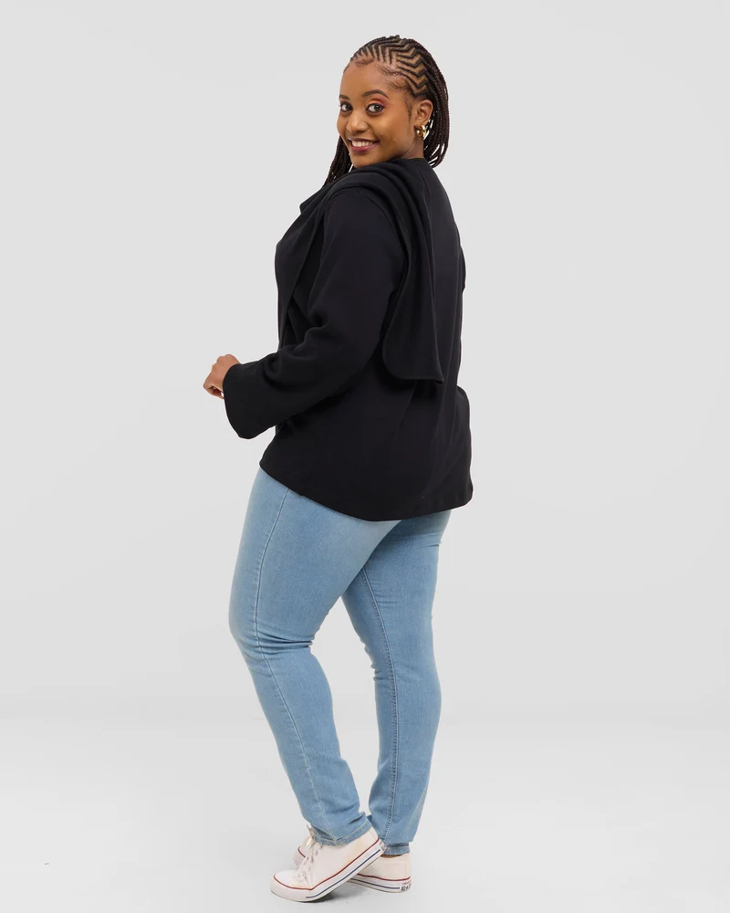 SMASH Element Vector Asymnetric Cardigan - Black
