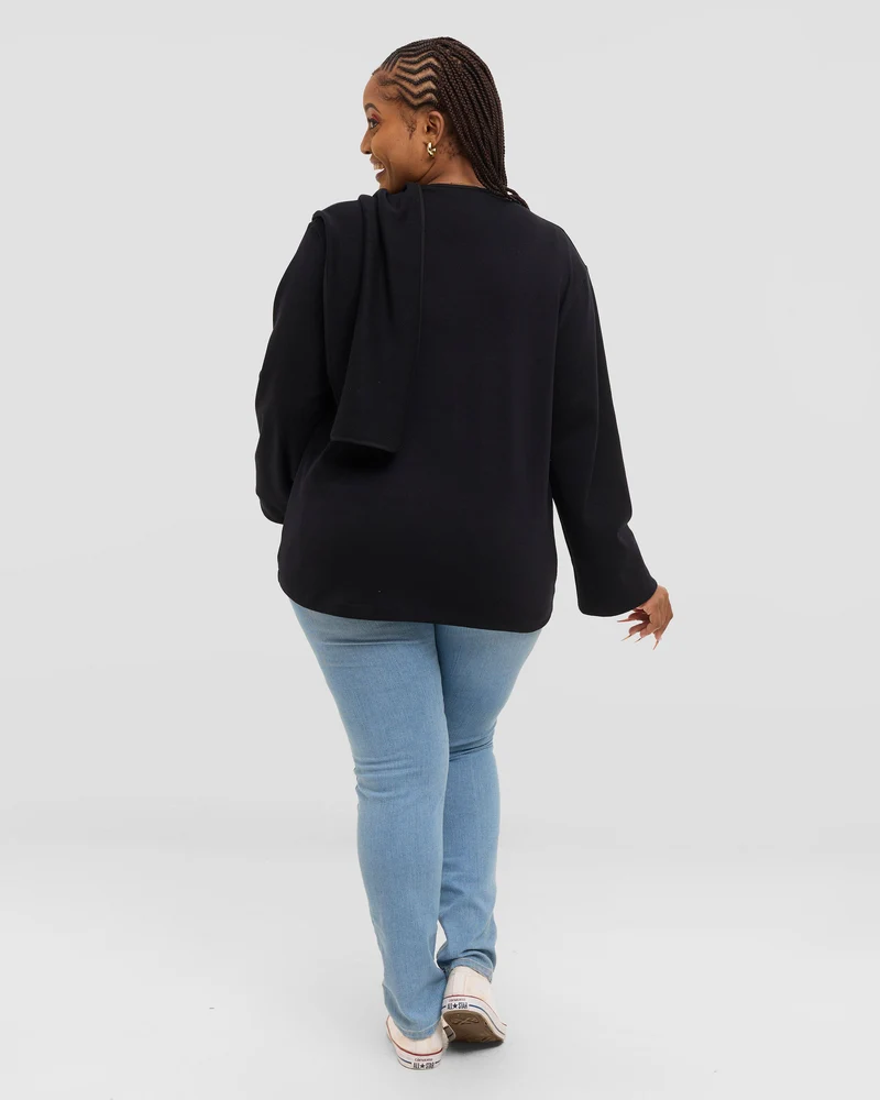 SMASH Element Vector Asymnetric Cardigan - Black