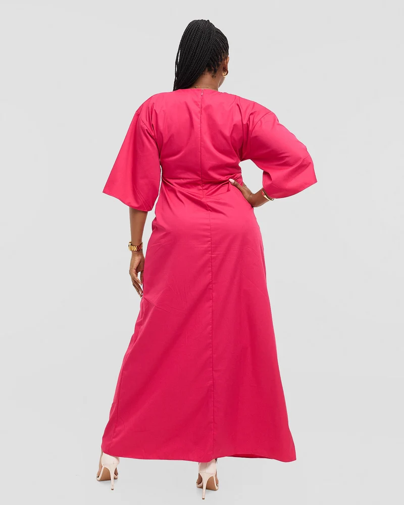 SMASH Element Origami Kimono Maxi - Viceroy-Hibiscus Pink