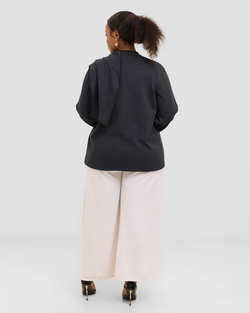 SMASH Element Vector Asymnetric Cardigan - Charcoal Grey
