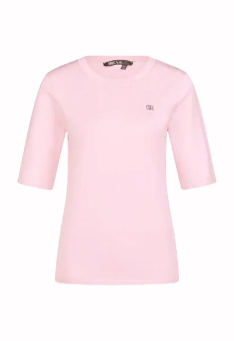 T-shirt en tricot col rond - Rose