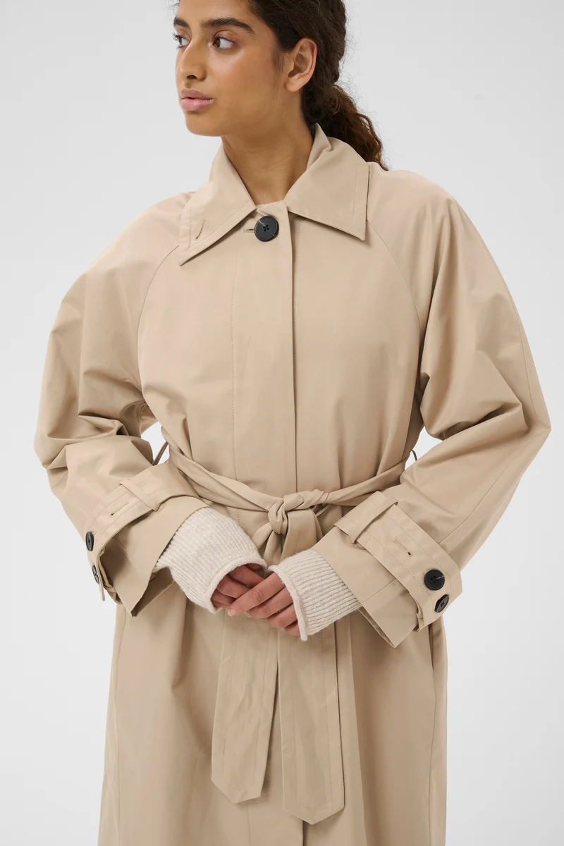 Manteau trench à col montant Hinona