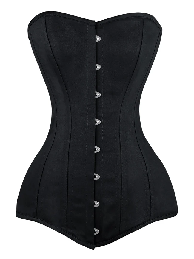 26 Stahlknochen Baumwolle Long Torso Sanduhr Body Shaper Korsett