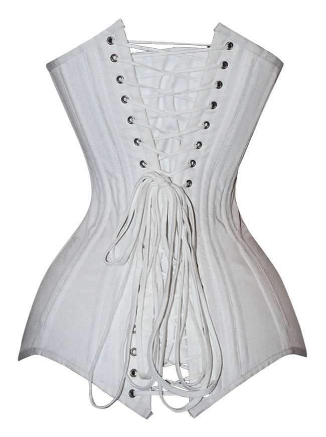 26 Stahlknochen Baumwolle Long Torso Sanduhr Body Shaper Korsett