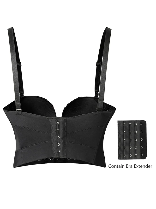 Spaghetti-Träger Strass Perlen Clubwear Bustier Crop Top BH