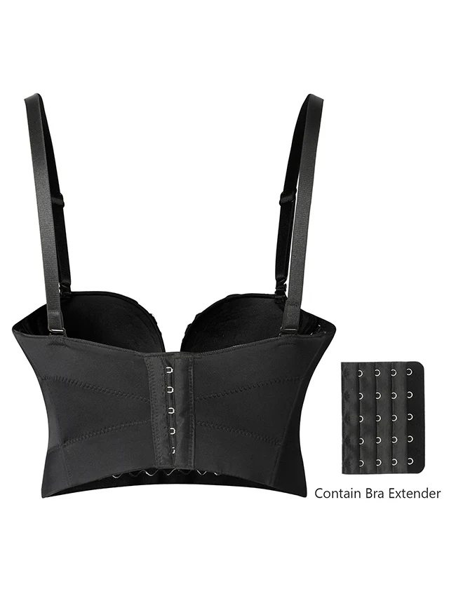 Spaghetti-Träger Strass Perlen Clubwear Bustier Crop Top BH