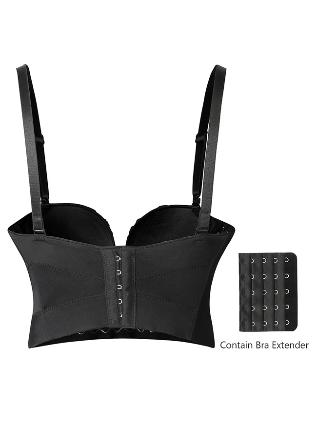 Spaghetti-Träger Strass Perlen Clubwear Bustier Crop Top BH