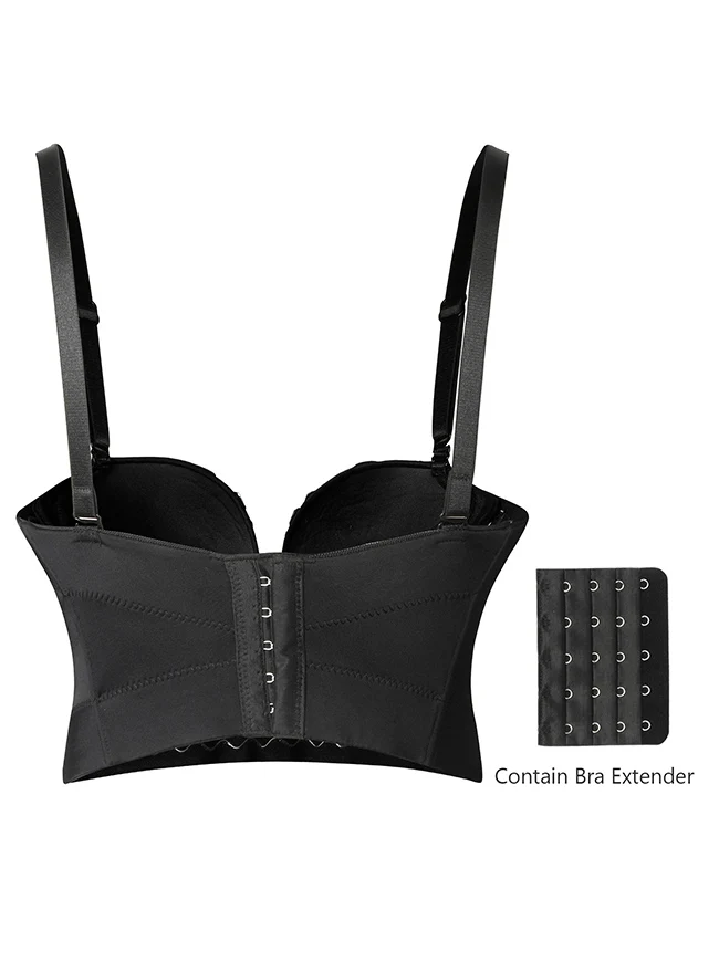 Spaghetti-Träger Strass Perlen Clubwear Bustier Crop Top BH