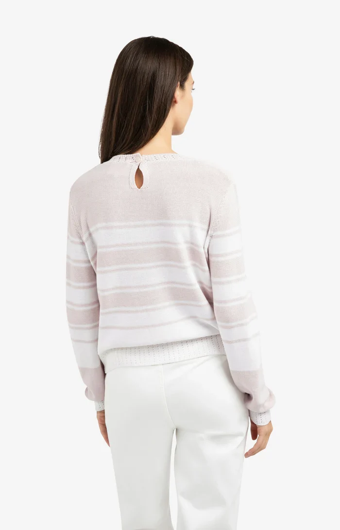 Pull à rayures et manches longues
