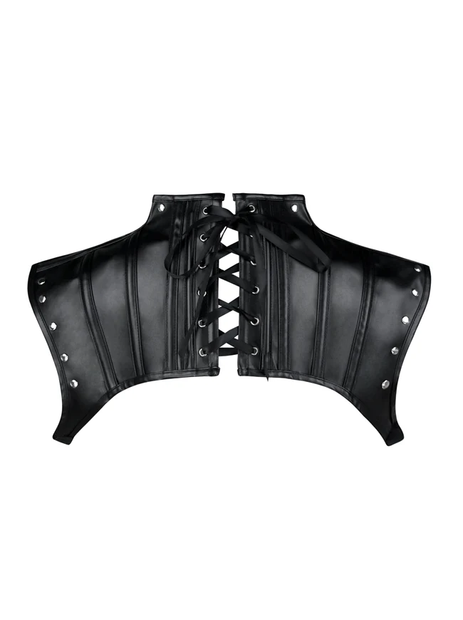 Steampunk Gothic Kostüm Zubehör Lederjacke Shrug Schulterpanzer