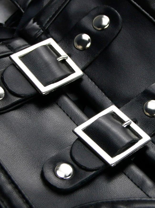 Steampunk Gothic Kostüm Zubehör Lederjacke Shrug Schulterpanzer