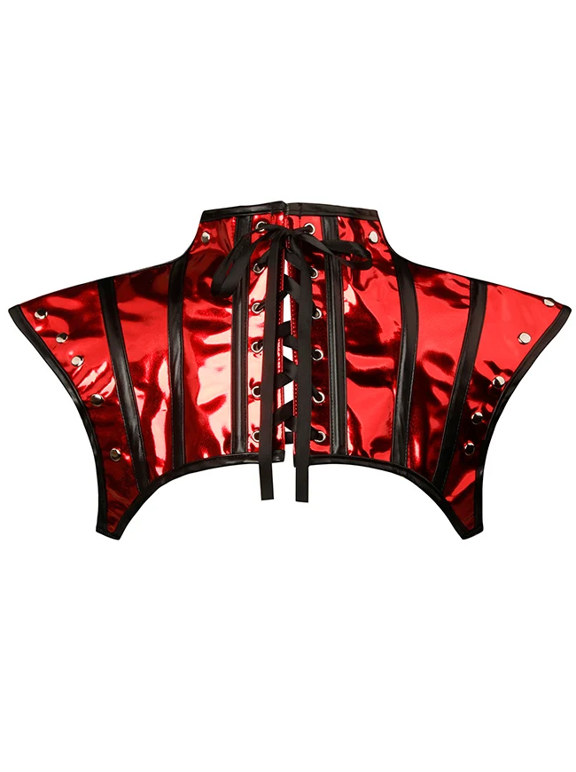 Steampunk Gothic Kostüm Zubehör Lederjacke Shrug Schulterpanzer