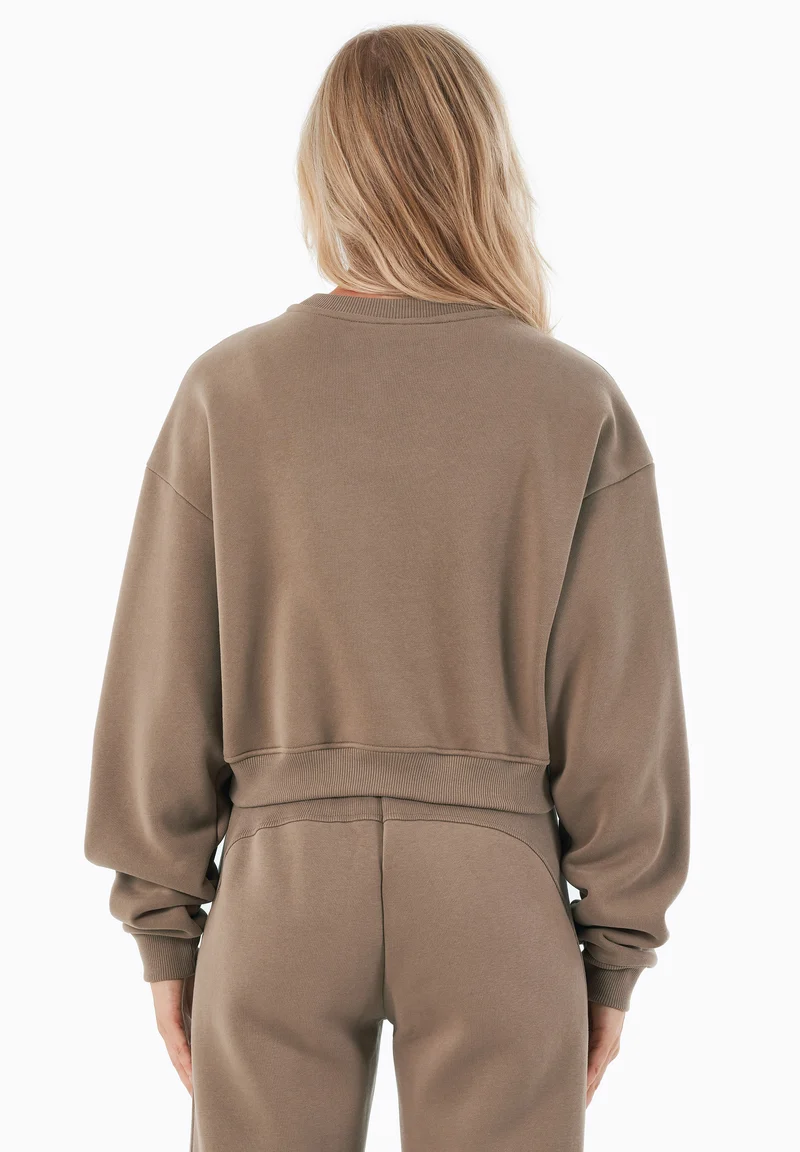 SILLIVIA | Essentials Crop-Sweatshirt aus Bio-Baumwolle und recyceltem Polyester
