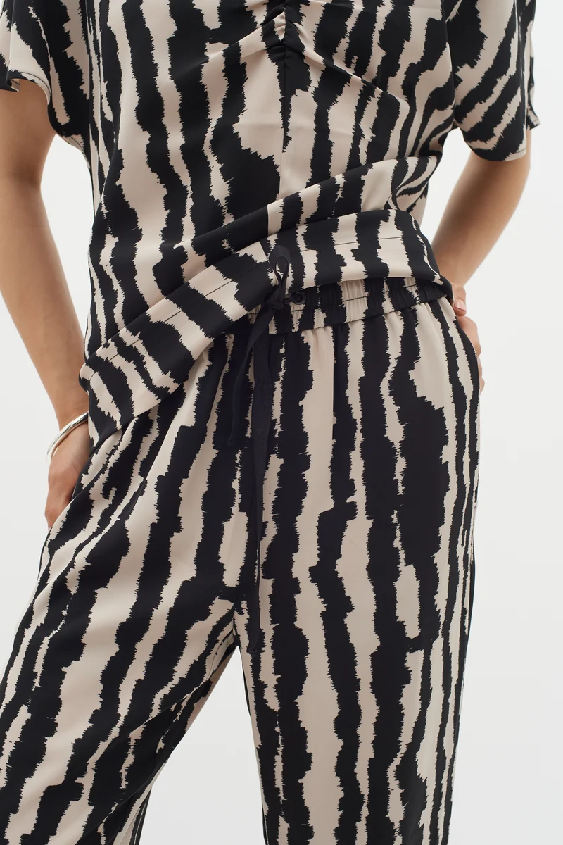 Pantalon comfortable zébré