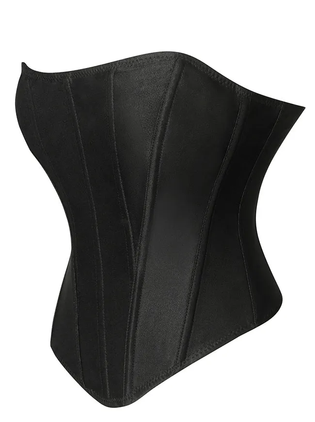 Y2K Fashion Retro Trägerloses Bustier Korsett Crop Top mit offenem Rücken