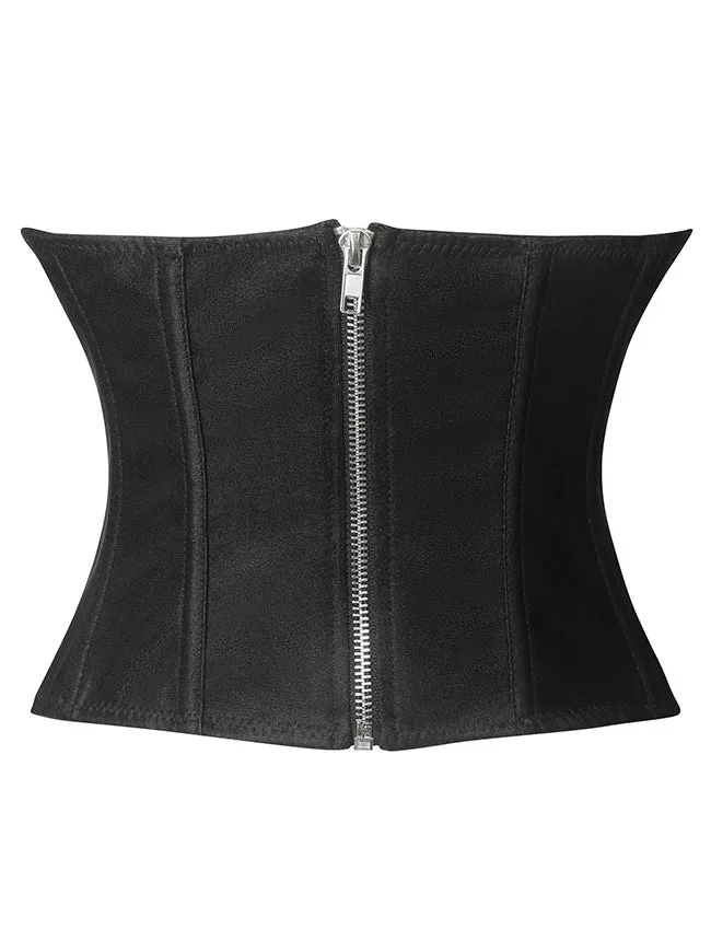 Y2K Fashion Retro Trägerloses Bustier Korsett Crop Top mit offenem Rücken
