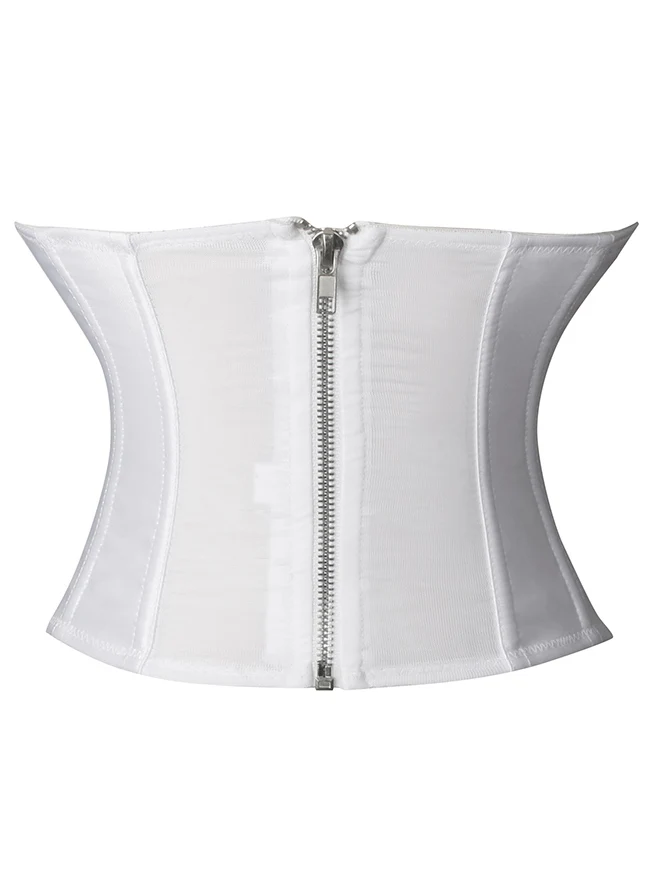 Y2K Fashion Retro Trägerloses Bustier Korsett Crop Top mit offenem Rücken