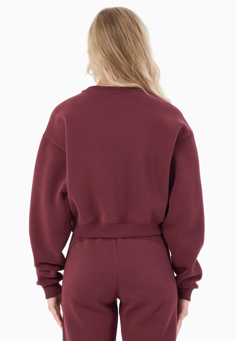 SILLIVIA | Essentials Crop-Sweatshirt aus Bio-Baumwolle und recyceltem Polyester