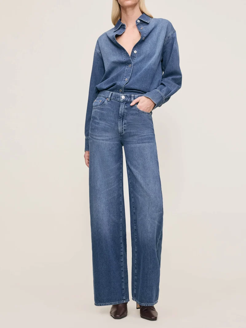 Chemisier ample en denim Faye