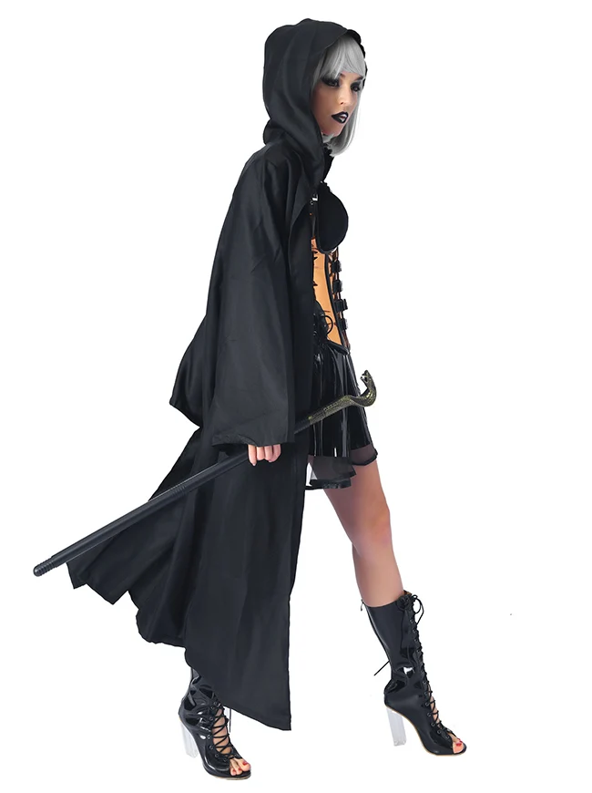 Mittelalterlicher Steampunk-Gothic-Roben-Cosplay-Umhang mit Kapuze