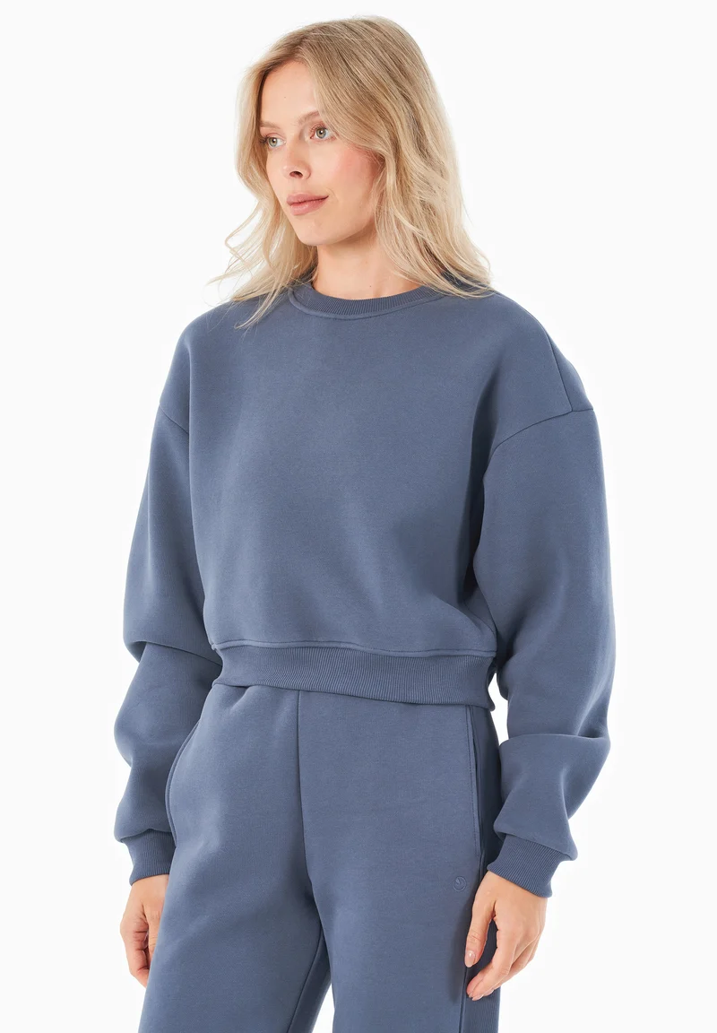 SILLIVIA | Essentials Crop-Sweatshirt aus Bio-Baumwolle und recyceltem Polyester