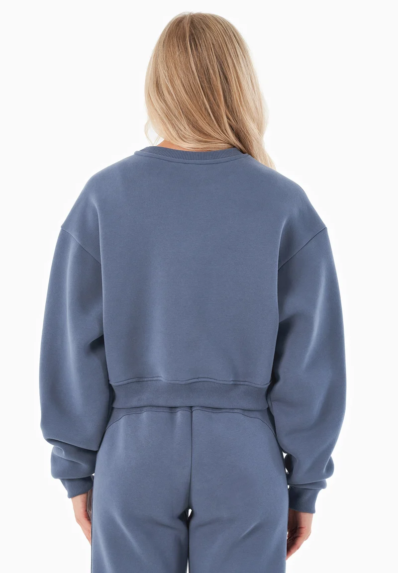 SILLIVIA | Essentials Crop-Sweatshirt aus Bio-Baumwolle und recyceltem Polyester