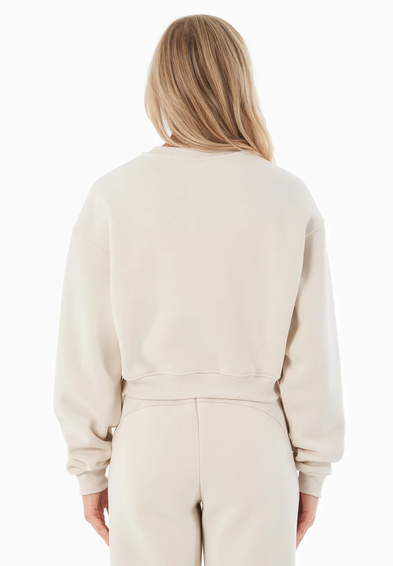SILLIVIA | Essentials Crop-Sweatshirt aus Bio-Baumwolle und recyceltem Polyester