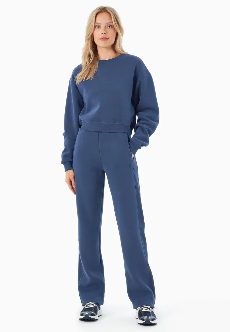 SILLIVIA | Essentials Crop-Sweatshirt aus Bio-Baumwolle und recyceltem Polyester