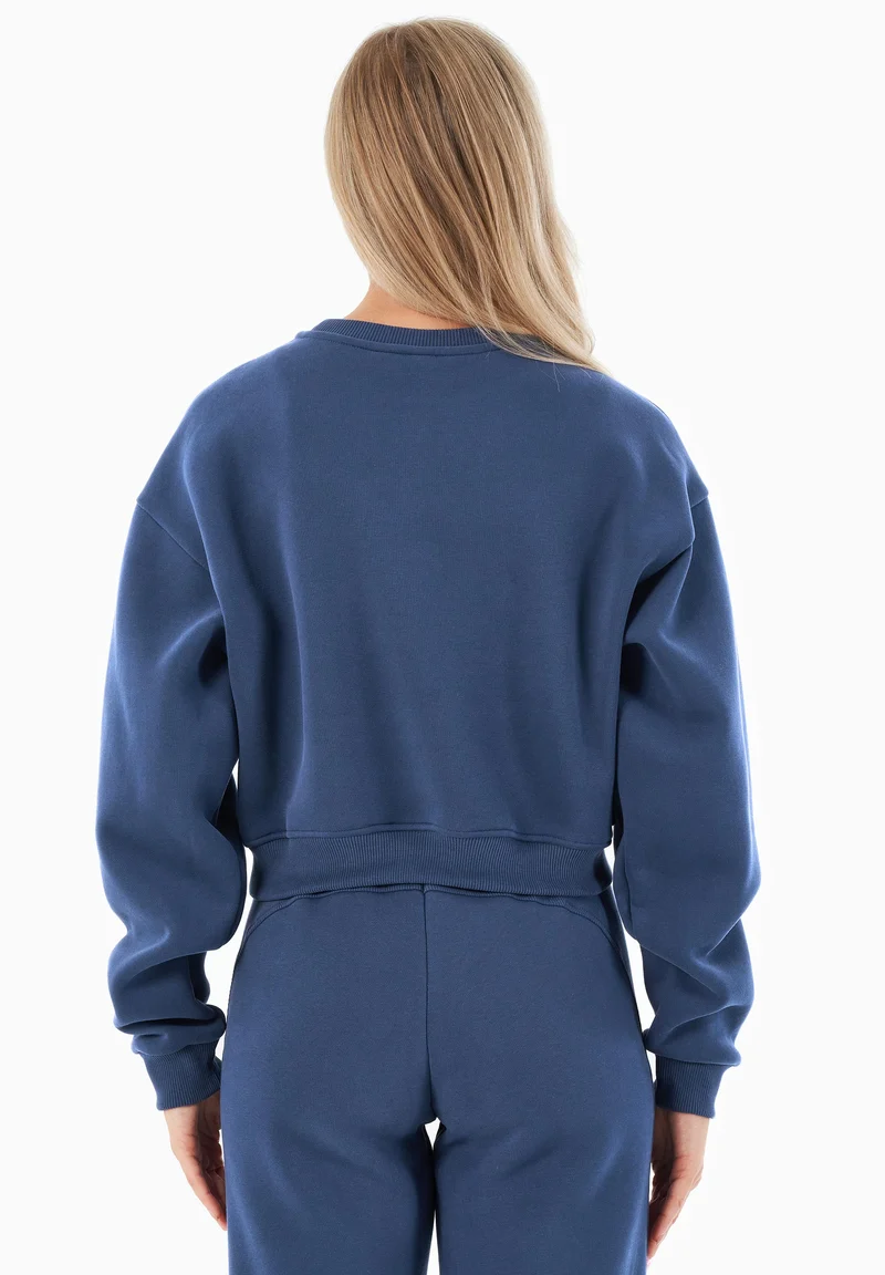 SILLIVIA | Essentials Crop-Sweatshirt aus Bio-Baumwolle und recyceltem Polyester