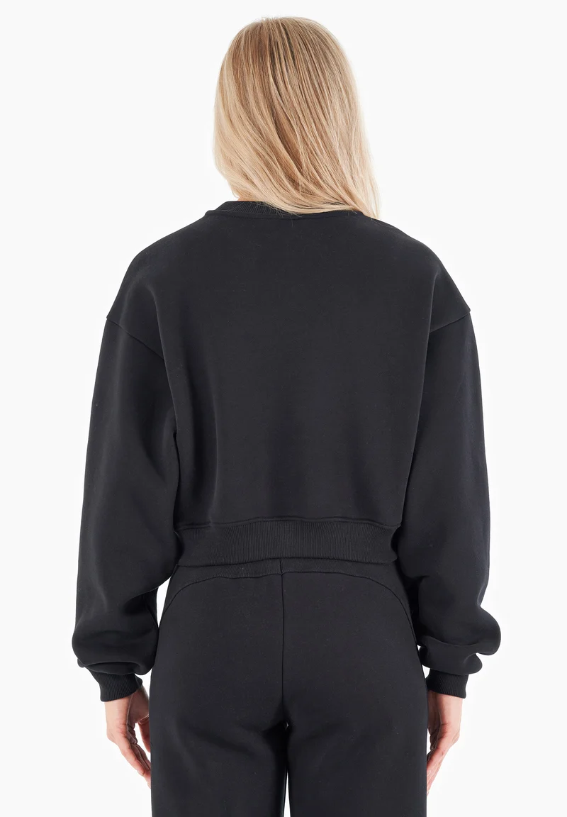 SILLIVIA | Essentials Crop-Sweatshirt aus Bio-Baumwolle und recyceltem Polyester