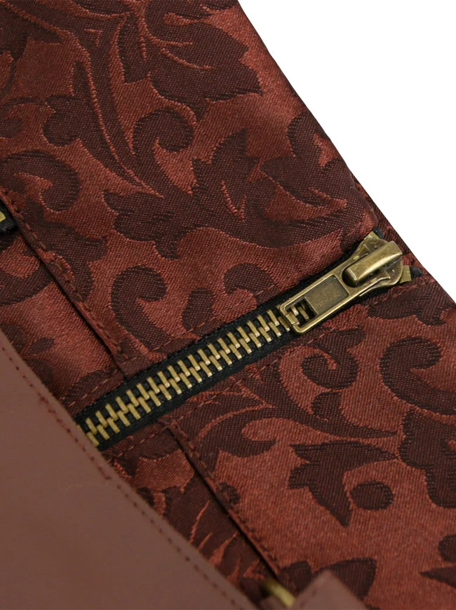 Steampunk Gothic Jacquard Fischschwanzrock mit hoher Taille und Beutel