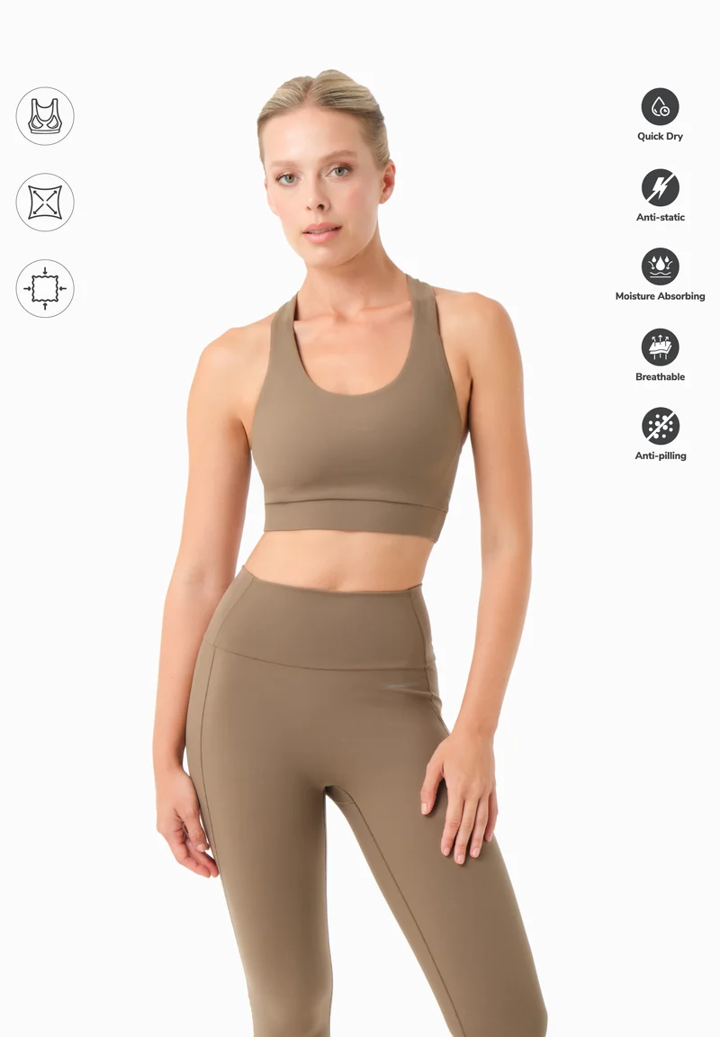BEVINN | Cross-Strap Sport Bralette aus recyceltem Polyamid