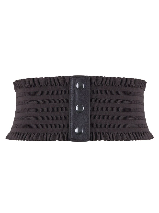 Kunstleder Taille Cincher Elastic Underbust Waspie Breiter Gürtel