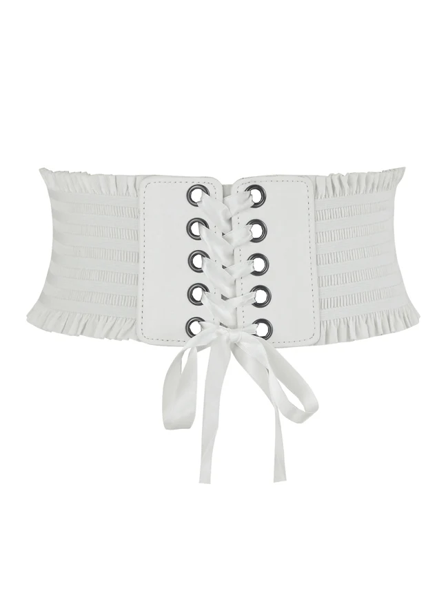 Kunstleder Taille Cincher Elastic Underbust Waspie Breiter Gürtel
