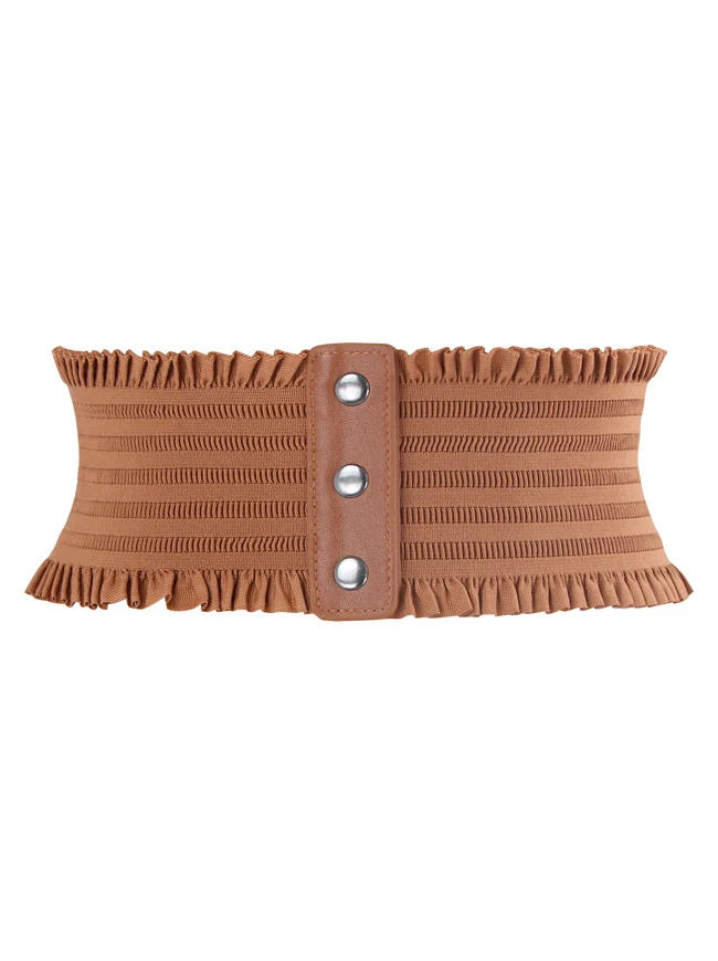 Kunstleder Taille Cincher Elastic Underbust Waspie Breiter Gürtel