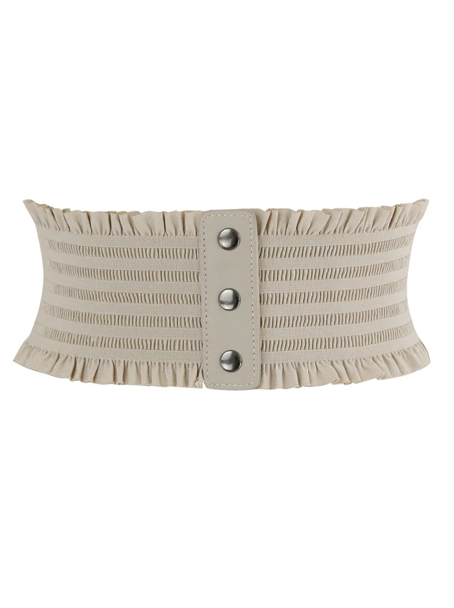 Kunstleder Taille Cincher Elastic Underbust Waspie Breiter Gürtel