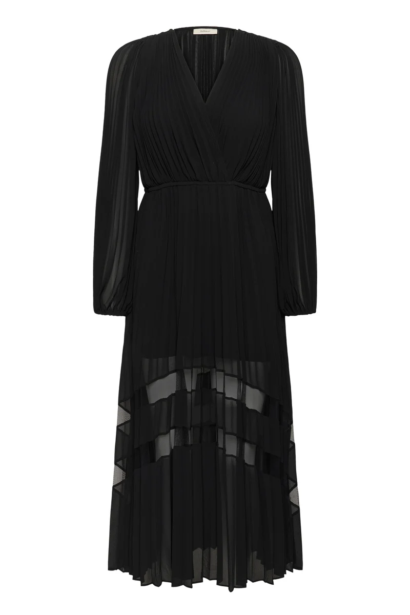 Robe plissée et jeu de transparence Giselle