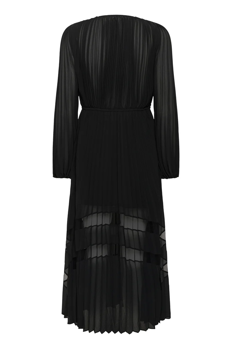 Robe plissée et jeu de transparence Giselle