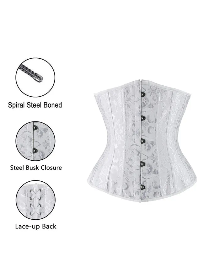 Double Heavy Spiral Steel ohne Unterbrust Taille Cincher Korsett