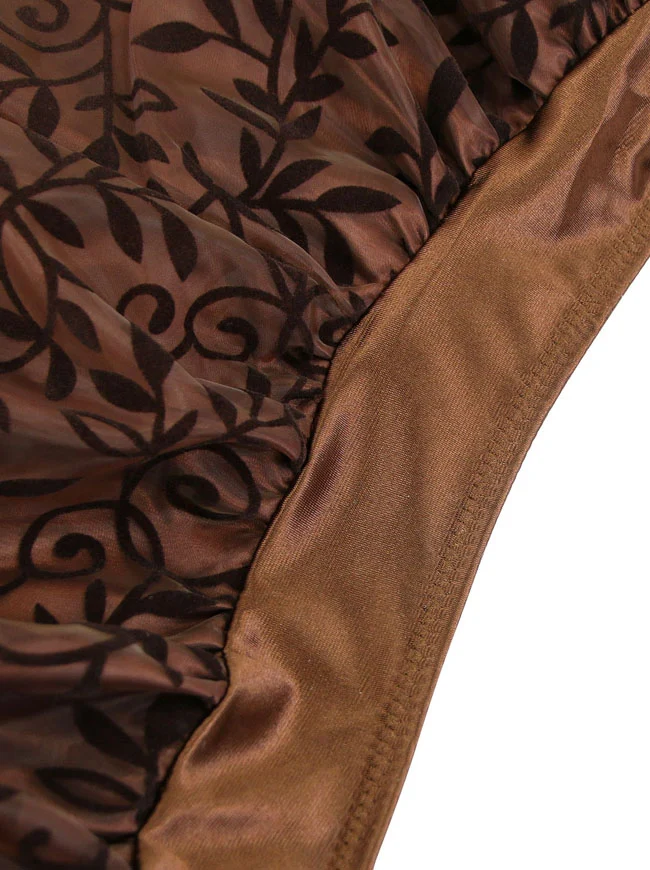 Steampunk Retro Gothic Vintage Satin High Low Rock mit Reißverschluss