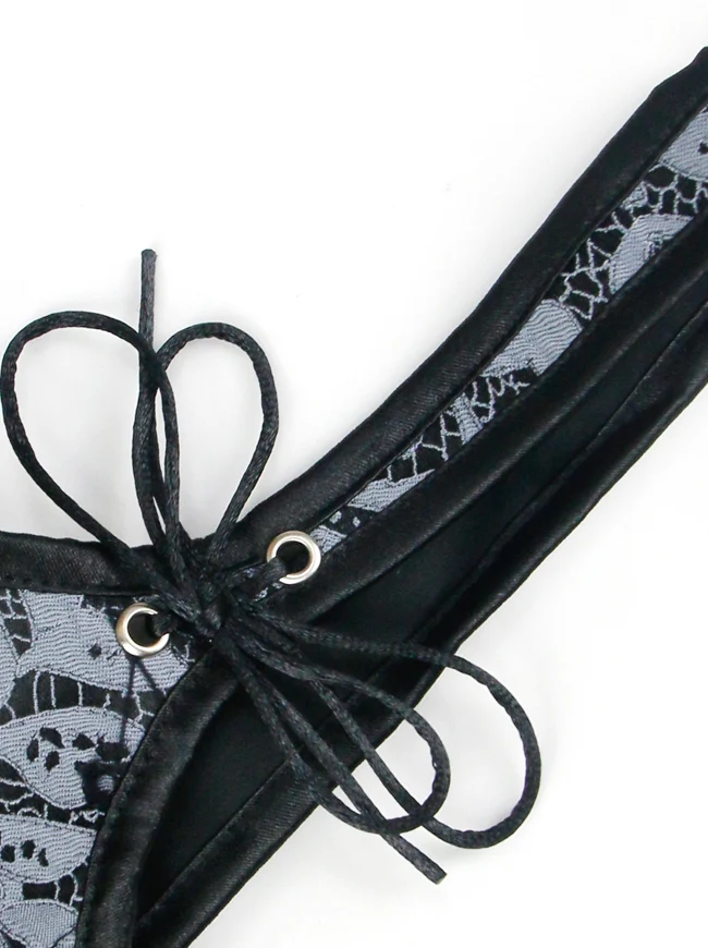 Renaissance Schnürung Vintage Boned Bustier Korsett mit Strumpfbändern