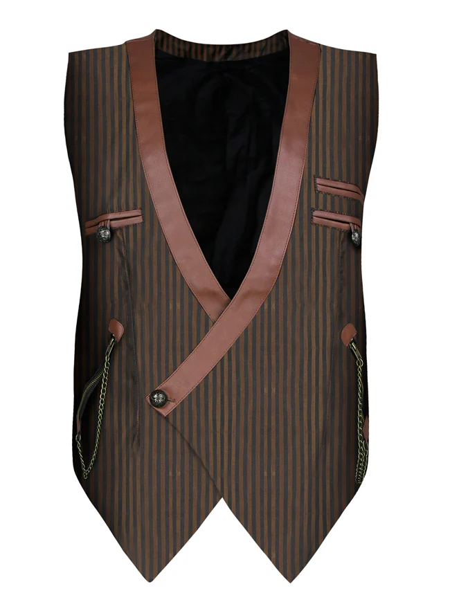Steampunk Herren viktorianische Renaissance Weste Weste Business Anzug Weste